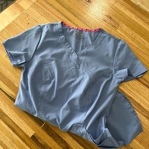 Ceil Blue Heartsoul Scrub Top